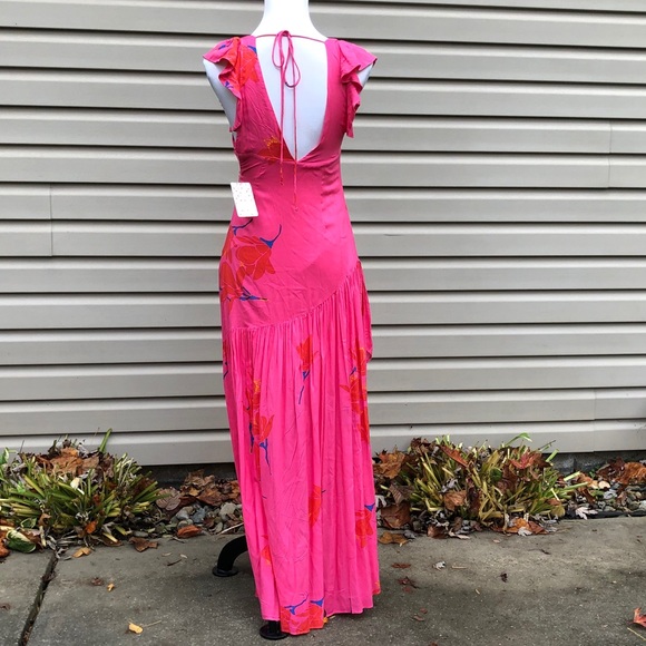 NWT Free People Pink She's A Waterfall Maxi Dress - Picture 8 of 10